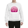 thumbnail image 2 of Wild Bobby Cancer Messed With the Wrong Girl Breast Cancer Awareness Unisex Crewneck Sweatshirt, White, Large, 2 of 6