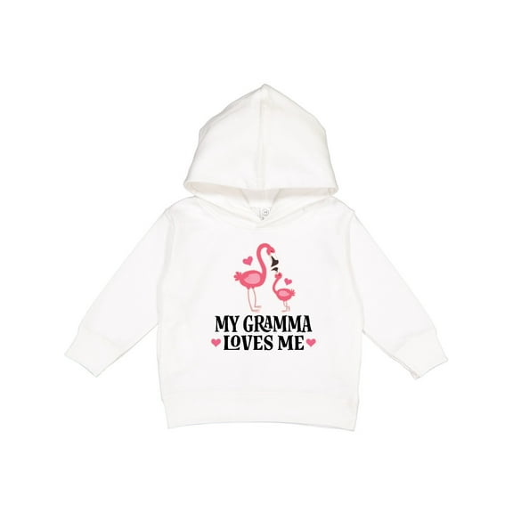 Inktastic Gramma Loves Me Girl Flamingo Toddler Hoodie