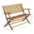 thumbnail image 2 of vidaXL Patio Bench with Cushion 47.2" Solid Acacia Wood, 3064241, 2 of 8