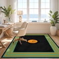thumbnail image 3 of Design&I 3'x5' Washable Area Rug Low Profile & Durable Daily Traffic Ready Circle Music Retro Album Motif Featuring Bold Geometric Vinyl for Home Office, Hallway, 3 of 7