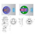 thumbnail image 3 of 4Pcs/Set Round Pull Latch Lock Slam Latch Hardware for RV Yacht Boat Deck Hatch, 3 of 7