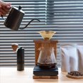 thumbnail image 7 of Double Wall Stainless Steel Titanium Gold Pour over Coffee Dripper Filter with Cup Stand and Handle, 7 of 7