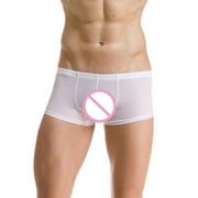 Maoww Mens Nylon Boxer Sportmen Shorts Breathable Semi-Transparent Ice Silk Boxer Underwear Male Boy Seamless Underpants