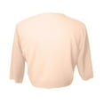 thumbnail image 6 of CIENVNSTG Women's Chiffon Cropped Bolero Sheer Shrugs Lightweight Short Bolero Cardigan Trendy 2026 Summer Tops Beige M, 6 of 7