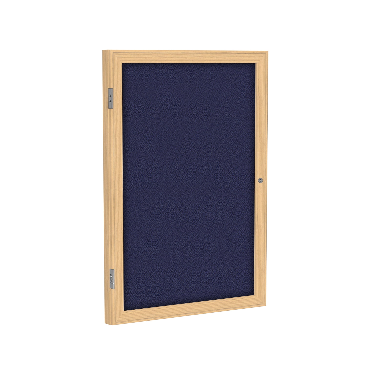PW13624F93 Ghent 1 Door Enclosed Fabric Bulletin Boards with Oak Wood