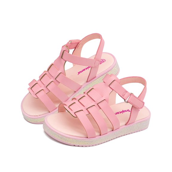 Sandalia Tropicana Para Niña Color Rosa Ajuste de Hebilla rosa 17