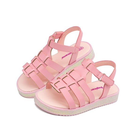Sandalia Tropicana Para Niña Color Rosa Ajuste de Hebilla rosa 18.5