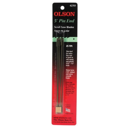 

Olson 5 in. Carbon Steel Scroll Saw Blade 25 TPI 6 pk