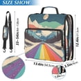 thumbnail image 2 of FORMRS Zipper Binder with Shoulder Strap 2-inch Ring 500 Sheet Capacity File Bag, Colorful Road at Night, 2 of 5
