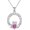 10-October, variant on Claddagh Necklace with Simulated Birthstone 925 Sterling Silver Irish Hands Holding Crown Celtic Knot Love Heart Pendant Jewelry for Women