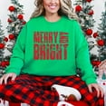 thumbnail image 2 of Merry and Bright Block Distressed - Women's Graphic Sweatshirt, 2 of 15