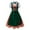 Green, variant on KDFJPTH Women's Plus Size German Dress Square Neck Apron Oktoberfest Girl