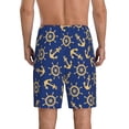 thumbnail image 3 of Kdxio Anchors and Nautical Print Mens Sleep Shorts Bottoms Soft Comfy Pajama Wear Pants with Drawstring Pockets, 3 of 7