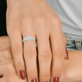 thumbnail image 3 of SZUL Women's 1.50 CTW Three Stone Emerald Cut Lab Grown Diamond Ring in 14K White Gold, 3 of 5