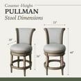 thumbnail image 3 of Open Box Maven Lane Pullman High-Back Swivel Stool Reclaimed Oak,Counter Height, 3 of 6