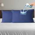 thumbnail image 1 of Amorosa Fundas de Almohadas Impermeable 2 Piezas Funda de Almohada Sofá Cómoda y Transpirable Ideal para Hogar Hotel y Viaje,Azul King-50*90cm, 1 of 8