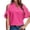 A-Hot Pink1199, variant on Womens Cold Shoulder Blouse Split Sleeve Split Neck Shirt Solid Color Lightweight Elegant Evening Party Tops
