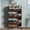 Walnut, variant on Shoe Cabinet Storage,Modern Freestanding Organizer with 2 Flip Drawers,Narrow Shoe Rack Cabinet for Entryway,Grey