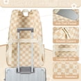 thumbnail image 3 of DAKIMOE School Backpack for Teens Cute Girlish Middle High School Bookbag Large Capacity Lightweight Daypack for College Students Brown and White Check, 3 of 7