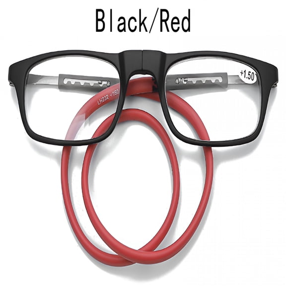 GJX Magnetic Hanging Neck Glasses Portable Foldable Reading Glasses for Men Women