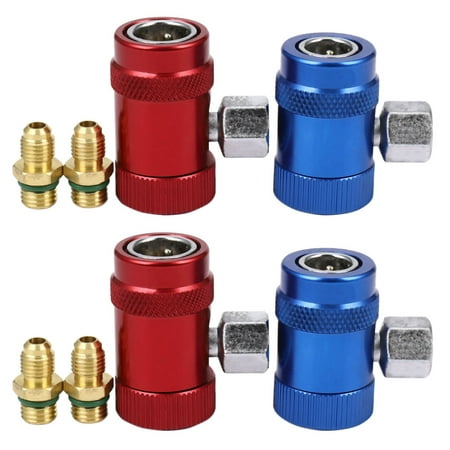 

4X Car Auto AC High / Low Side R1234yf Quick Couplers Adapters Conversion Kit With Manual Couplers
