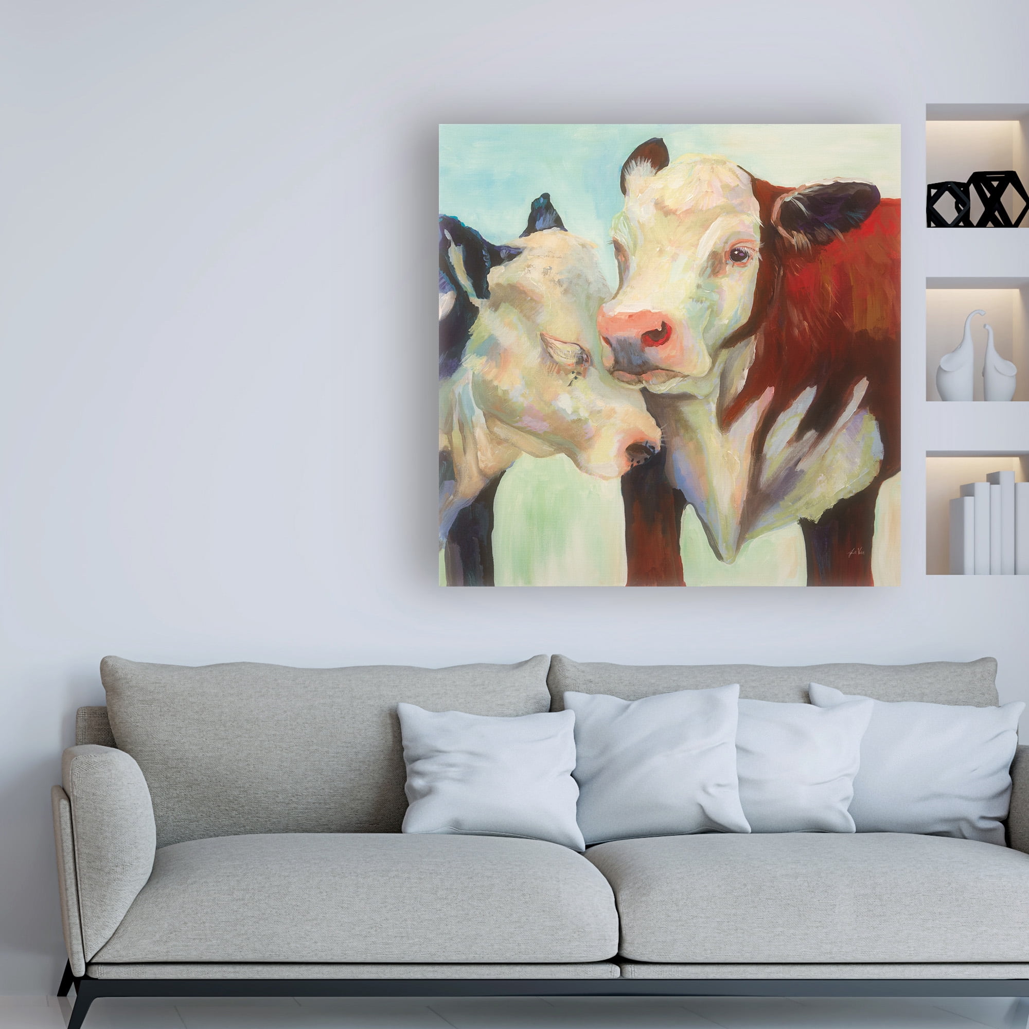 Trademark Fine Art 'In Love Hereford' Canvas Art by Jeanette Vertentes