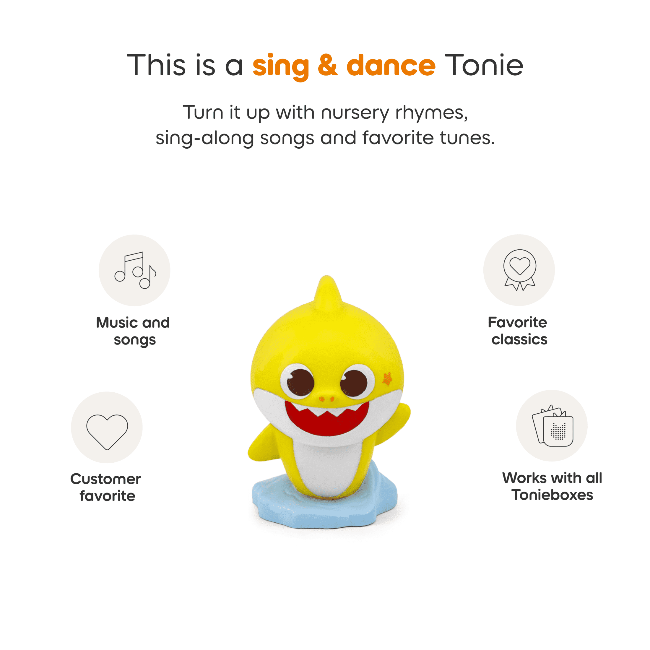 tonies Baby Shark Audio Toy Figure, Age Group 3+