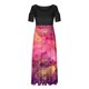 thumbnail image 4 of Vestido de cuello redondo con estampado de hombros descubiertos y manga corta informal de verano para mujer OAVQHLG3B Store  lin121212, 4 of 4