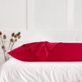 thumbnail image 6 of PiccoCasa Body Pillowcase 300 Thread Count Egyptian Cotton Pillowcase Standard Red, 6 of 8
