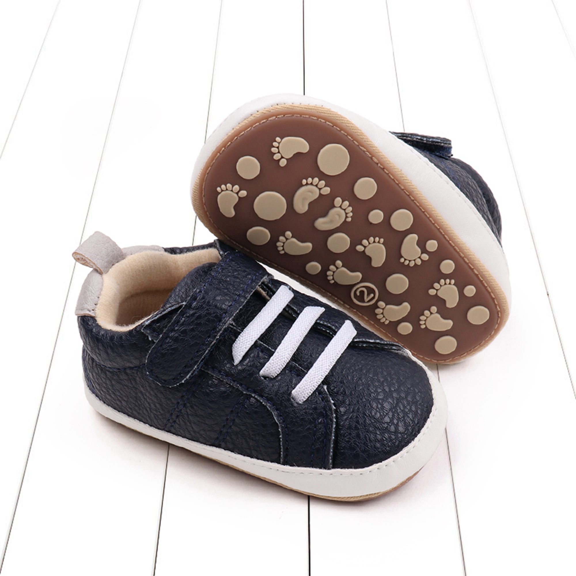 xiaxaixu Baby Boys Girls Crib Shoes Cute Leather Sneakers