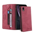 thumbnail image 4 of Wallet Cover for iPhone XR, Credit Card Slot Stand Slim Premium PU Leather & Soft TPU Back Shockproof Flip Folio Book Magnetic Cover For iPhone XR, Red, 4 of 14
