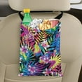 thumbnail image 5 of Yuyamidu Colorful Palm Leaves Car Garbage Bag Hanging Car Rubbish Bag Collapsible Automotive Trash Can Multipurpose Car Organizers for Car Accessories, 5 of 7