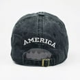 thumbnail image 4 of WANYNG Adult Classic American Flag Washed Old Letter American Sunshade Baseball M P Mens Hat Plain Snap Back Baseball Cap, 4 of 6