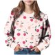 thumbnail image 2 of Vestido de verano para niña con estampado de flores de Pascua, manga corta, bolsillos con volantes y cuello redondo, top de poliéster, 2 of 5