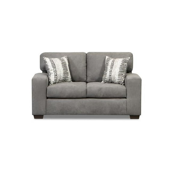 Neo Living NL705-CHAR-LOVE Damian Loveseat Sofa, Charcoal, Charcoal