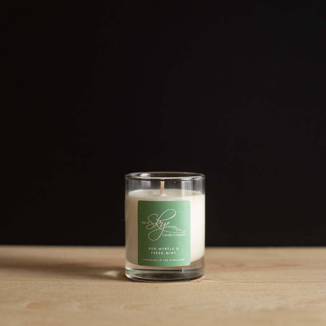 Isle of Skye Candle Co. Bog Myrtle and Fresh Mint 100% Natural Blend of Soya Wax and Botanical Oils, 20h Candle Made in Scotland