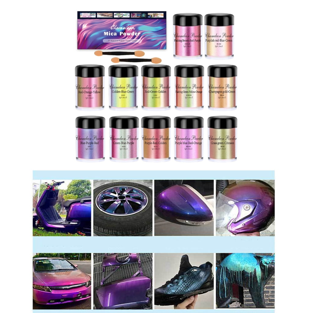 Aellinatey Multi Color Shifting Mica Powder Dye Saturated Chrome Pigment for Epoxy Resin