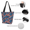 thumbnail image 4 of Pofeuu Tropical Leaves Print Women Fashion Shoulder Handbags Top Handle Satchel Bags Tote Shoulder Shopping Bag Stylish Canvas Tote Bag, 4 of 6
