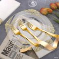 thumbnail image 2 of Ninsula Gold Plastic Forks 35P, 2 of 8