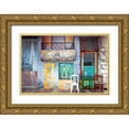 thumbnail image 1 of Wacker, Anna 32x23 Gold Ornate Wood Framed with Double Matting Museum Art Print Titled - Urban Patchwork, 1 of 4