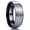 Gunmetal Gray&Black, variant on Basic Men's 10mm Brushed Tungsten Carbide Wedding Band Black Pipe Cut Ring Matte Finish Polished Edge Comfort Fit Size 10