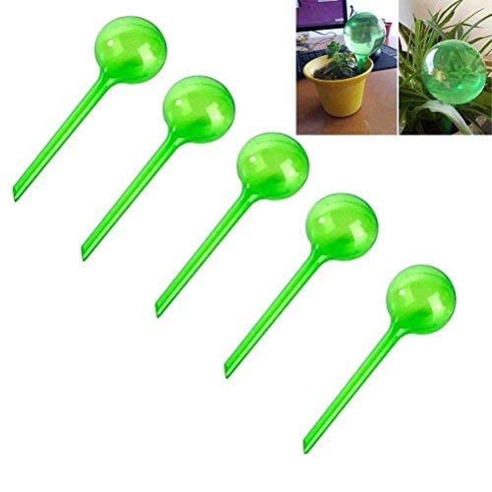 AFERSUTAR 4Pcs Plant Watering Bulbs Automatic Self-Watering Globes Plastic Balls Garden Water Device Self Watering Stakes for Plant,Clear 