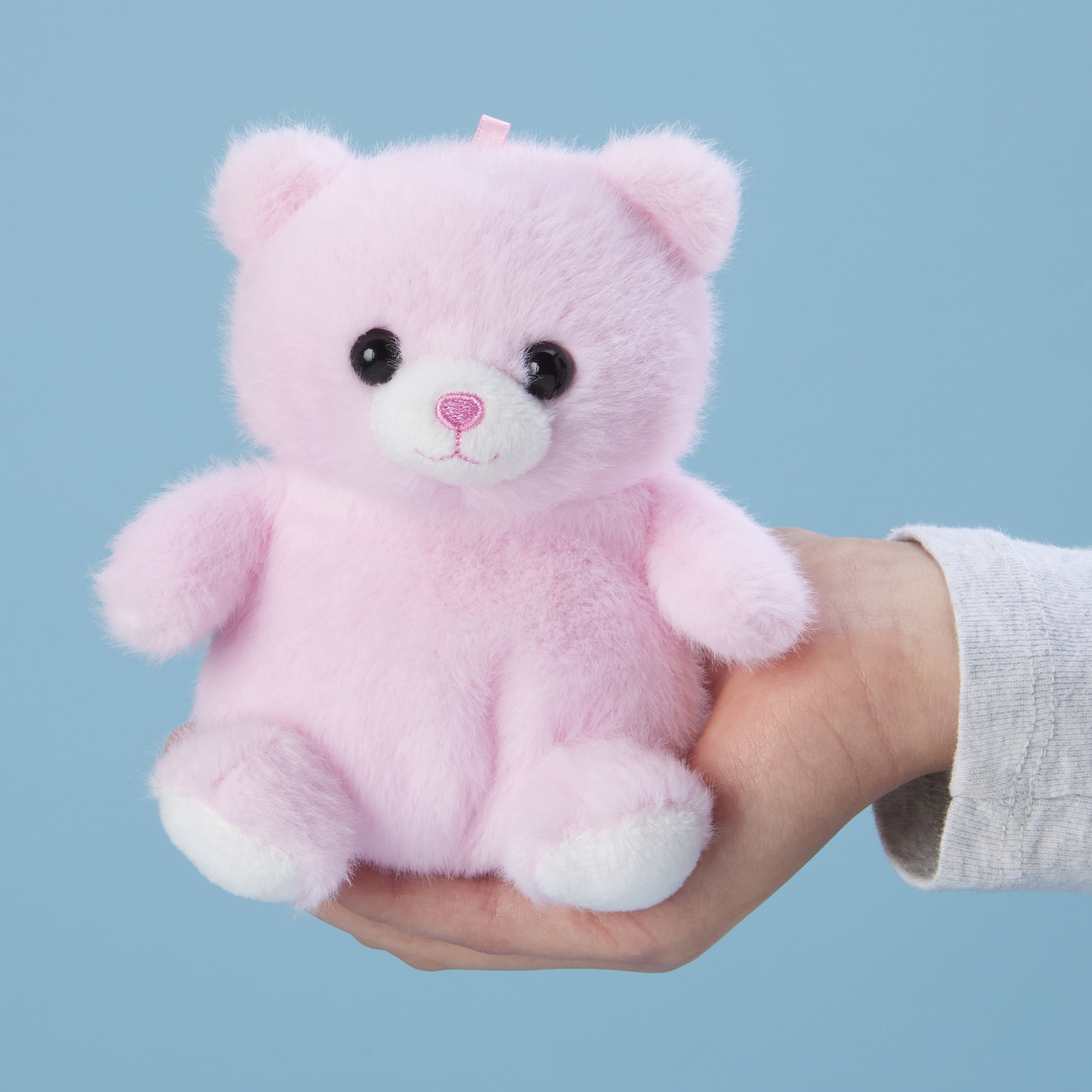 Buttercups Teddy Bear Plush Toy 4.5 Inch – Small Stuffed Animal for Kids, Soft Pink Bear, Mini Plush Gift