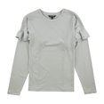 thumbnail image 1 of Ralph Lauren Womens Ruffles Pullover Blouse, Green, Small, 1 of 1