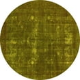 thumbnail image 1 of Ahgly Company Machine Washable Indoor Round Persian Yellow Bohemian Area Rugs, 6' Round, 1 of 4