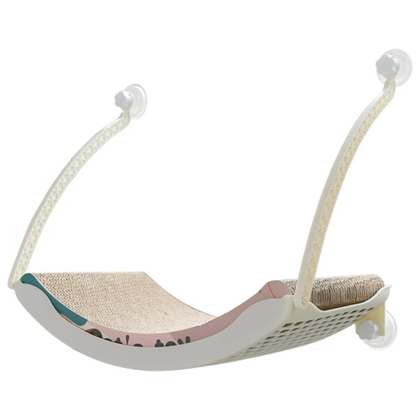 Hamaca para gatos con manta de lana para tomar el sol, asiento de ventana, Tablero de rascar Zulema Hamaca para gatos