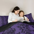 thumbnail image 5 of Homewish Baroque Floral Bedding Comforter Set,Victorian Flower Print Twin Comforter Sets,Retro Damask Jacquard Bedding Set For Adults,Ultra Soft Bedroom Decoration Reversible,2-Piece, 5 of 8