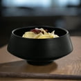 thumbnail image 6 of IDEANATEGRATE Ceramic Ramen Serving Bowl Black For Caterers Catering Hall Use 1Pcs 5Inch, 6 of 8
