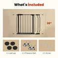 thumbnail image 6 of EDX 30" Height Walk Through Dog Gate, Pressure Mounted with Auto-Close and Hold-Open Features, Fits 29.1–38.5 Inch Openings, Black, 6 of 6