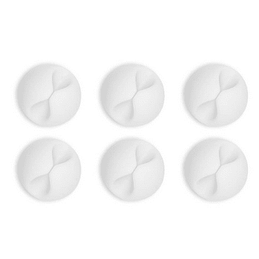 ICERUN 6 Pack Cable Management ，Easy Organization with Safe Eco-Friendly Rubber Material，Single-Hole Adhesive Design